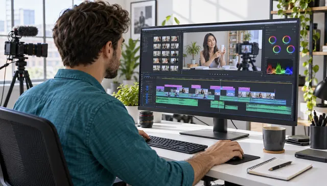 Video Editing creative illustration
